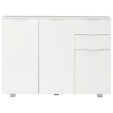 NNEVL Sideboard High Gloss White 107x35x76 cm