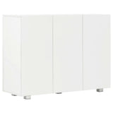 NNEVL Sideboard High Gloss White 107x35x76 cm