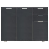 NNEVL Sideboard High Gloss Black 107x35x76 cm