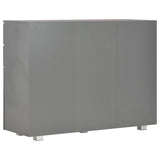 NNEVL Sideboard High Gloss Grey 107x35x76 cm