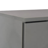 NNEVL Sideboard High Gloss Grey 107x35x76 cm