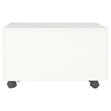 NNEVL Coffee Table High Gloss White 60x60x35 cm Chipboard