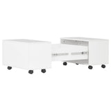 NNEVL Coffee Table High Gloss White 60x60x35 cm Chipboard