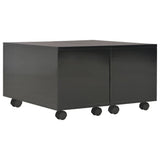 NNEVL Coffee Table High Gloss Black 60x60x35 cm Chipboard