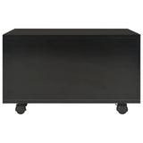 NNEVL Coffee Table High Gloss Black 60x60x35 cm Chipboard