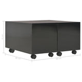 NNEVL Coffee Table High Gloss Black 60x60x35 cm Chipboard