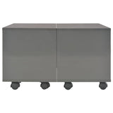 NNEVL Coffee Table High Gloss Grey 60x60x35 cm Chipboard