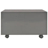 NNEVL Coffee Table High Gloss Grey 60x60x35 cm Chipboard