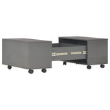 NNEVL Coffee Table High Gloss Grey 60x60x35 cm Chipboard