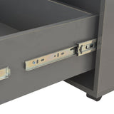 NNEVL Coffee Table High Gloss Grey 60x60x35 cm Chipboard
