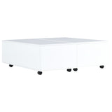NNEVL Coffee Table High Gloss White 100x100x35 cm