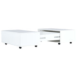 NNEVL Coffee Table High Gloss White 100x100x35 cm