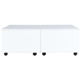 NNEVL Coffee Table High Gloss White 100x100x35 cm