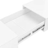 NNEVL Coffee Table High Gloss White 120x60x35 cm