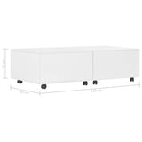 NNEVL Coffee Table High Gloss White 120x60x35 cm