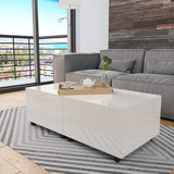 NNEVL Coffee Table High Gloss White 120x60x35 cm