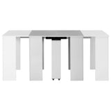 NNEVL Extendable Dining Table High Gloss White 175x90x75 cm