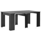 NNEVL Extendable Dining Table High Gloss Black 175x90x75 cm