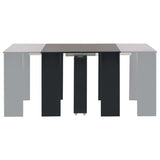 NNEVL Extendable Dining Table High Gloss Black 175x90x75 cm