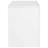 NNEVL TV Cabinet with LED Lights High Gloss White 130x35x45 cm