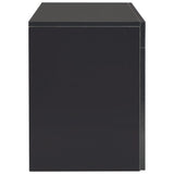 NNEVL TV Cabinet with LED Lights High Gloss Black 130x35x45 cm