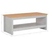 NNEVL Coffee Table Grey 105x47x42 cm