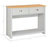 NNEVL Console Table Grey 97x35x76 cm