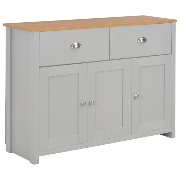 NNEVL Sideboard Grey 112x35x81 cm