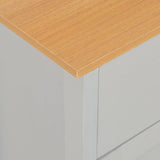 NNEVL Sideboard Grey 112x35x81 cm