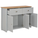 NNEVL Sideboard Grey 112x35x81 cm