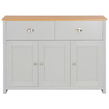 NNEVL Sideboard Grey 112x35x81 cm