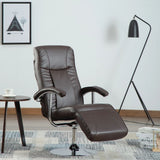 NNEVL TV Armchair Brown Faux Leather
