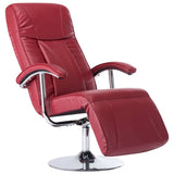 NNEVL TV Armchair Wine Red Faux Leather