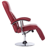 NNEVL TV Armchair Wine Red Faux Leather