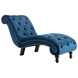 NNEVL Chaise Lounge Blue Velvet