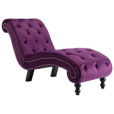 NNEVL Chaise Lounge Purple Velvet