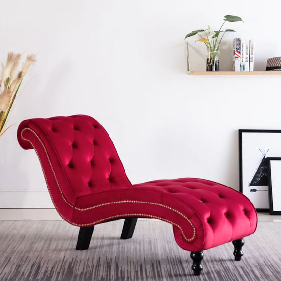 NNEVL Chaise Lounge Red Velvet