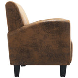 NNEVL Sofa Chair Brown Faux Suede Leather