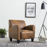 NNEVL Sofa Chair Brown Faux Suede Leather
