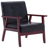 NNEVL Armchair  Black Faux Leather