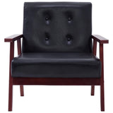 NNEVL Armchair  Black Faux Leather