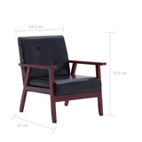 NNEVL Armchair  Black Faux Leather