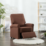 NNEVL TV Recliner Chair Brown Fabric