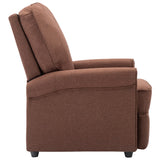 NNEVL TV Recliner Chair Brown Fabric