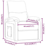 NNEVL TV Recliner Cream Fabric