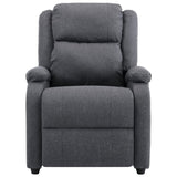 NNEVL TV Recliner Chair Dark Grey Fabric