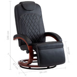 NNEVL TV Recliner Black Faux Leather