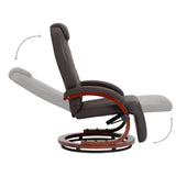 NNEVL TV Recliner Brown Faux Leather