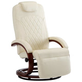 NNEVL TV Recliner Cream White Faux Leather