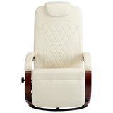 NNEVL TV Recliner Cream White Faux Leather